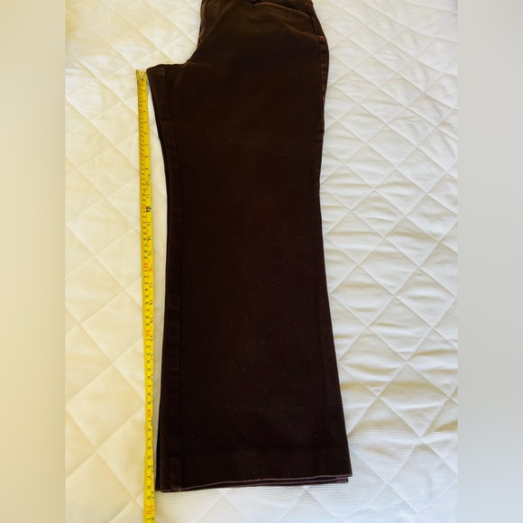 Ralph Lauren dark brown cotton pants jean style straight legs high waist US 14 - Picture 11 of 14